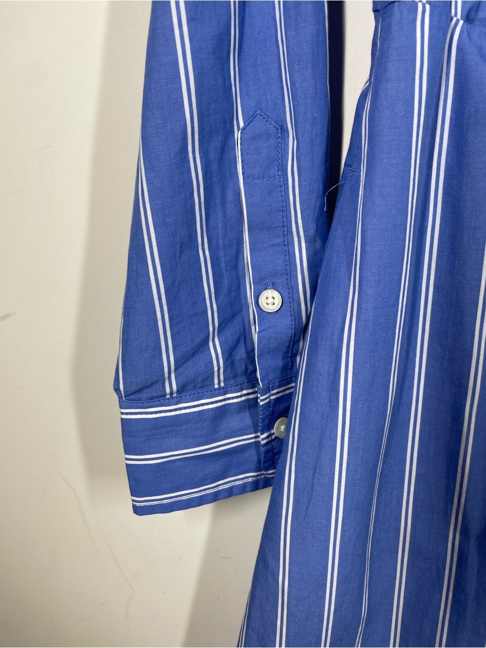 Universal Thread Blue Stripe Shirt Dress XS Button Front Casual Midi Summer Chic - Picture 4 of 12